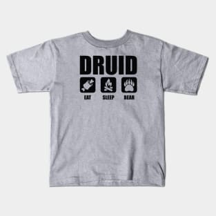 DRUID Eat Sleep Bear Kids T-Shirt